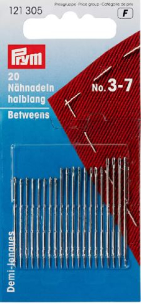 Prym Nähnadeln Halblang No 3 bis 7 für Handnäharbeiten und Nähprojekte